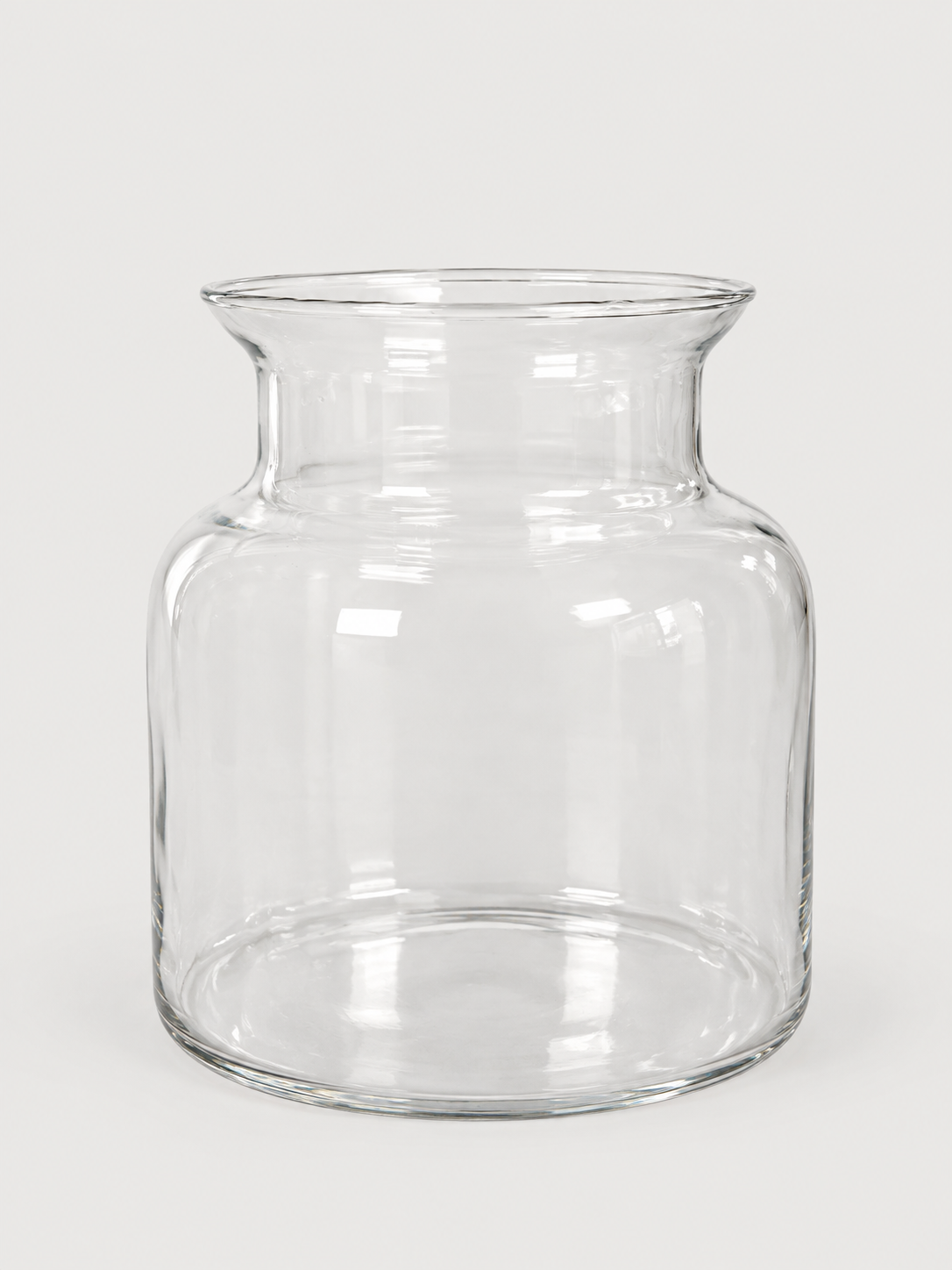Jarrón de cristal cuello corto