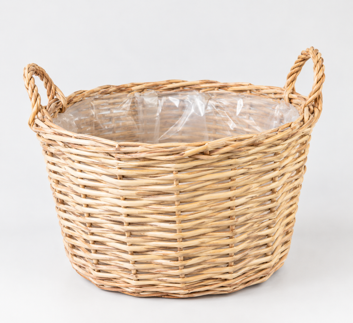 Cesta con asa ratán